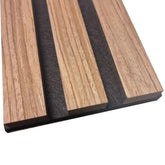 Real Wood Acoustic Slatted Wall Panels –  Light Oak (60×240 cm) | Fast UK Delivery